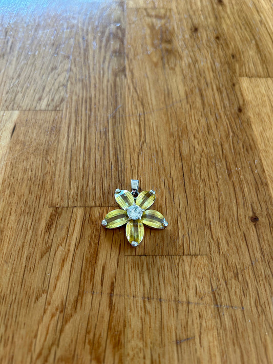 Yellow flower pendant