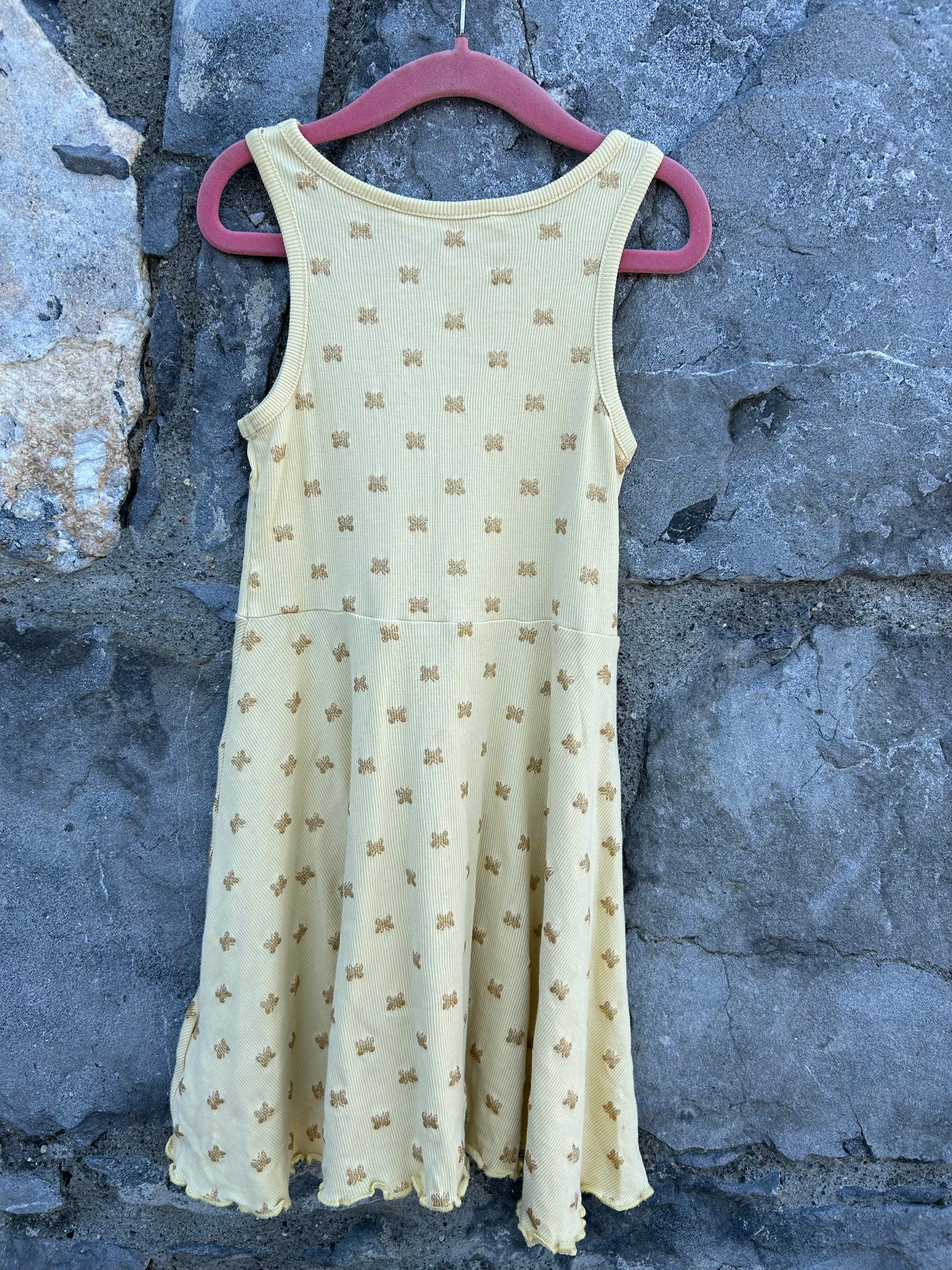 Glitter butterflies yellow dress 5-6y (110-116cm)