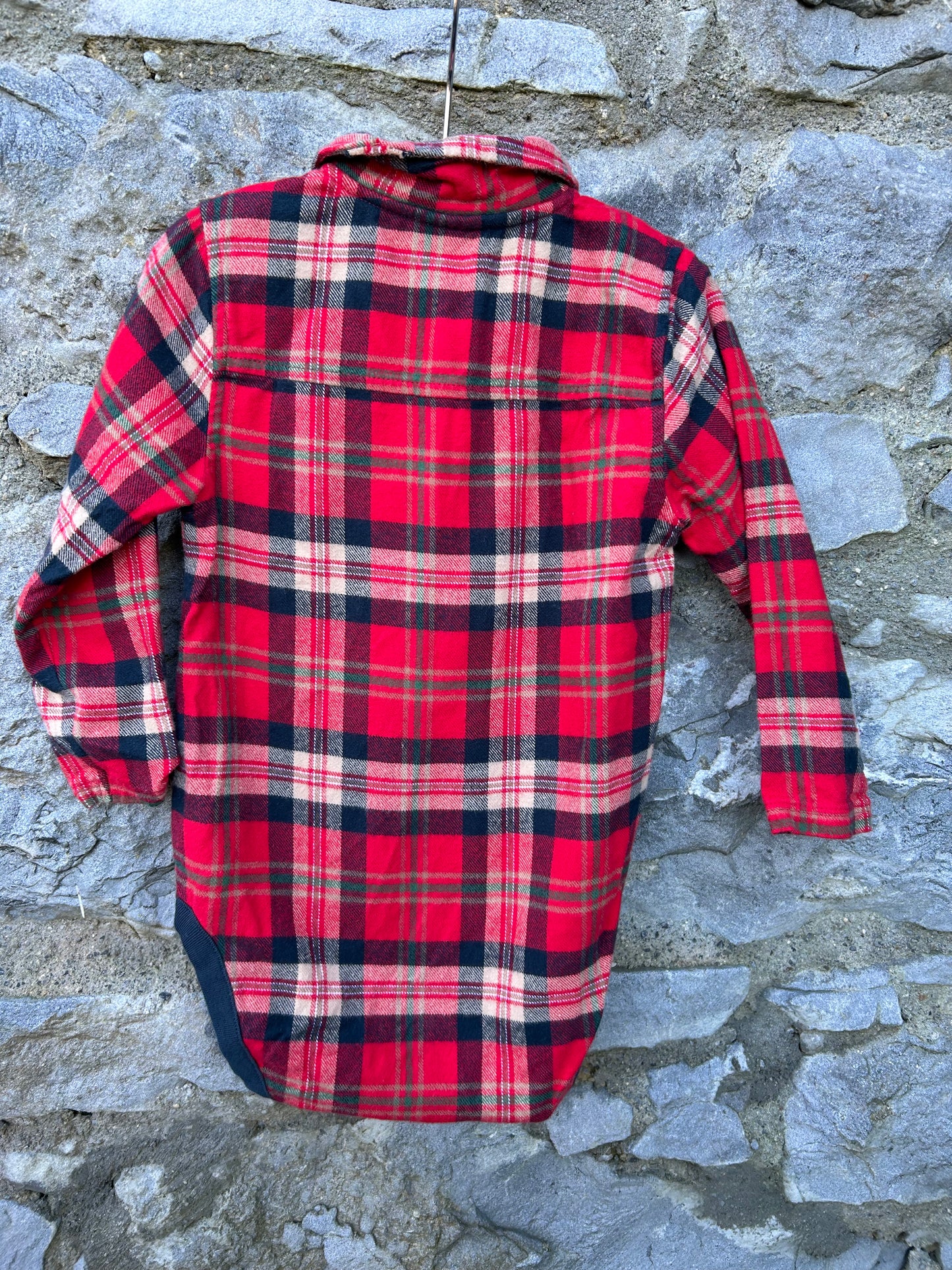 Red check flannel vest 12-18m (80-86cm)