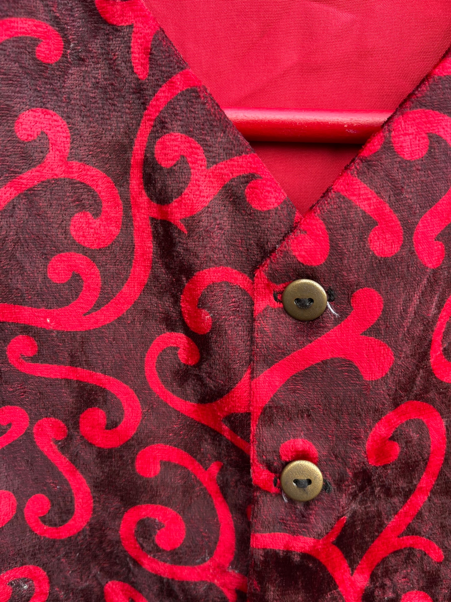 80s red waistcoat 18-24m (86-92cm)