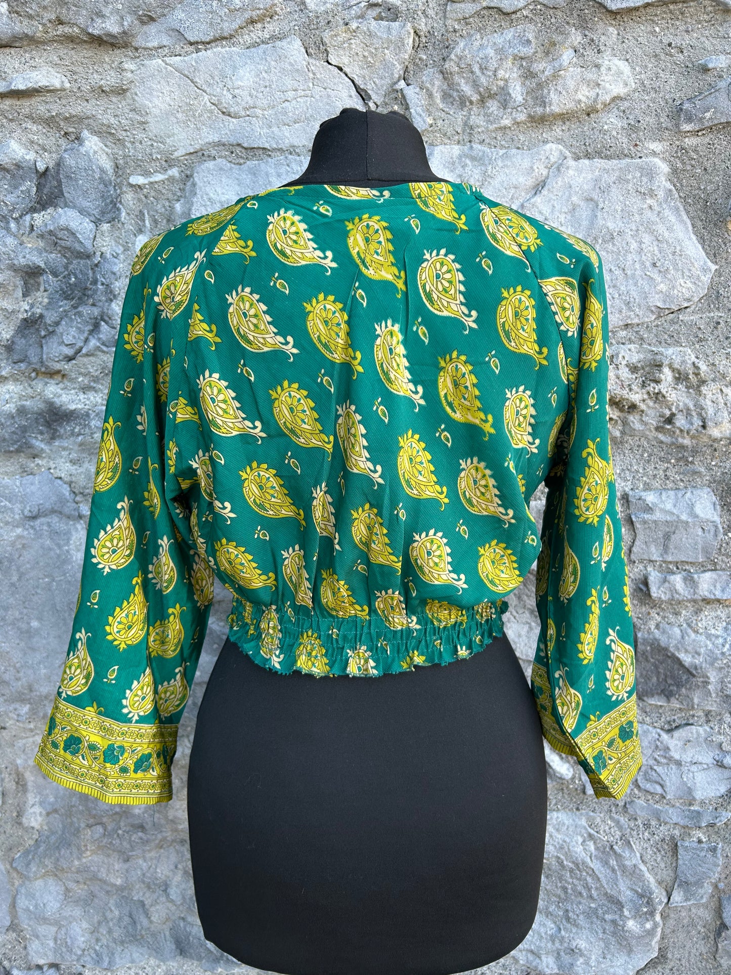 Green cropped top uk 8-10