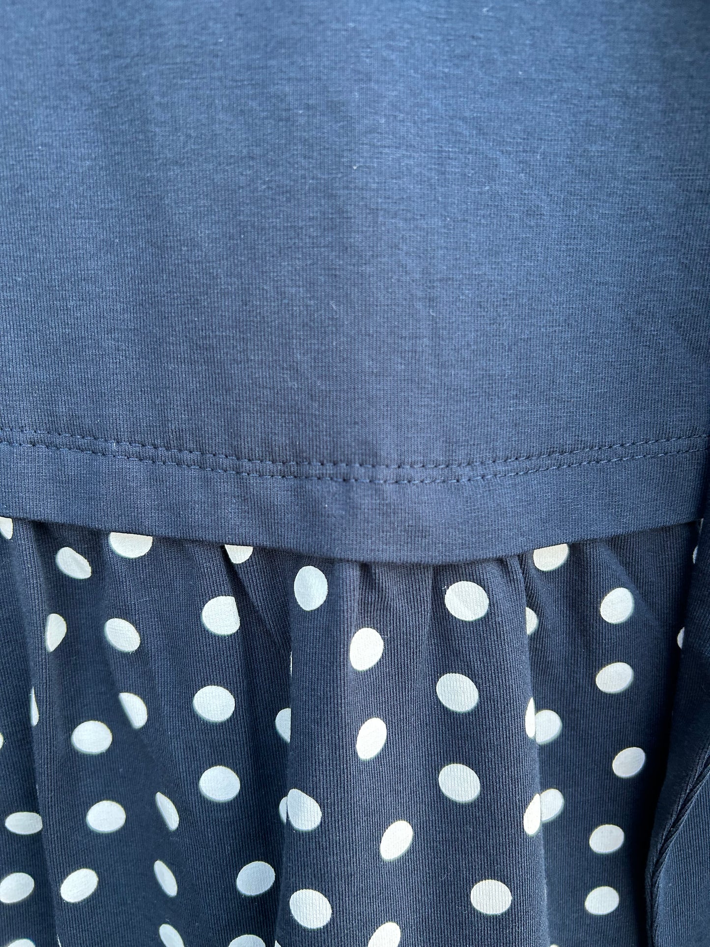 Navy&polka dots navy dress 10y (140cm)