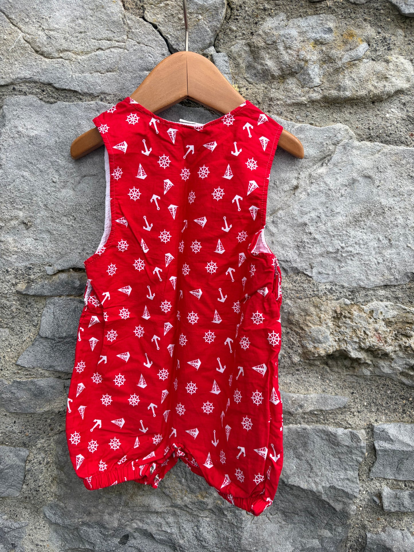 90s Sailor Red romper 3-6m (62-68cm)