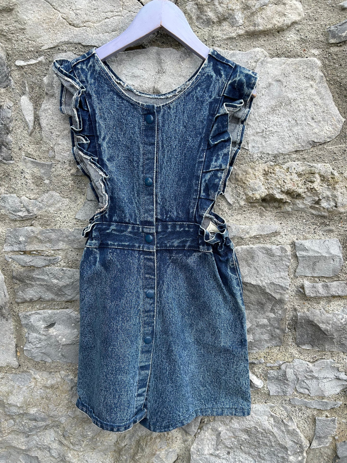 80s denim pinafore 7-8y (122-128cm)