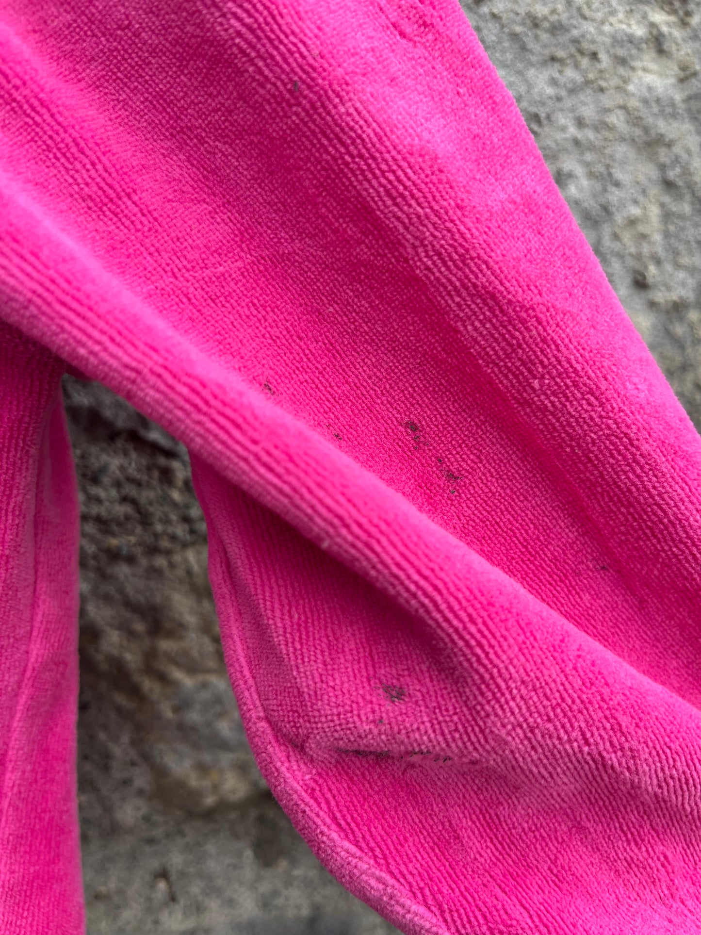 Pink velour hoodie 3-4y (98-104cm)