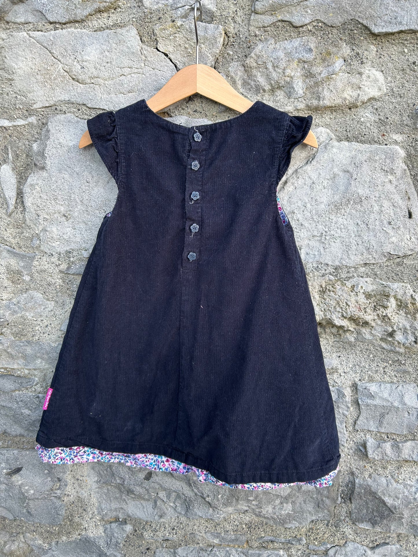Navy corduroy dress 2-3y (92-98cm)