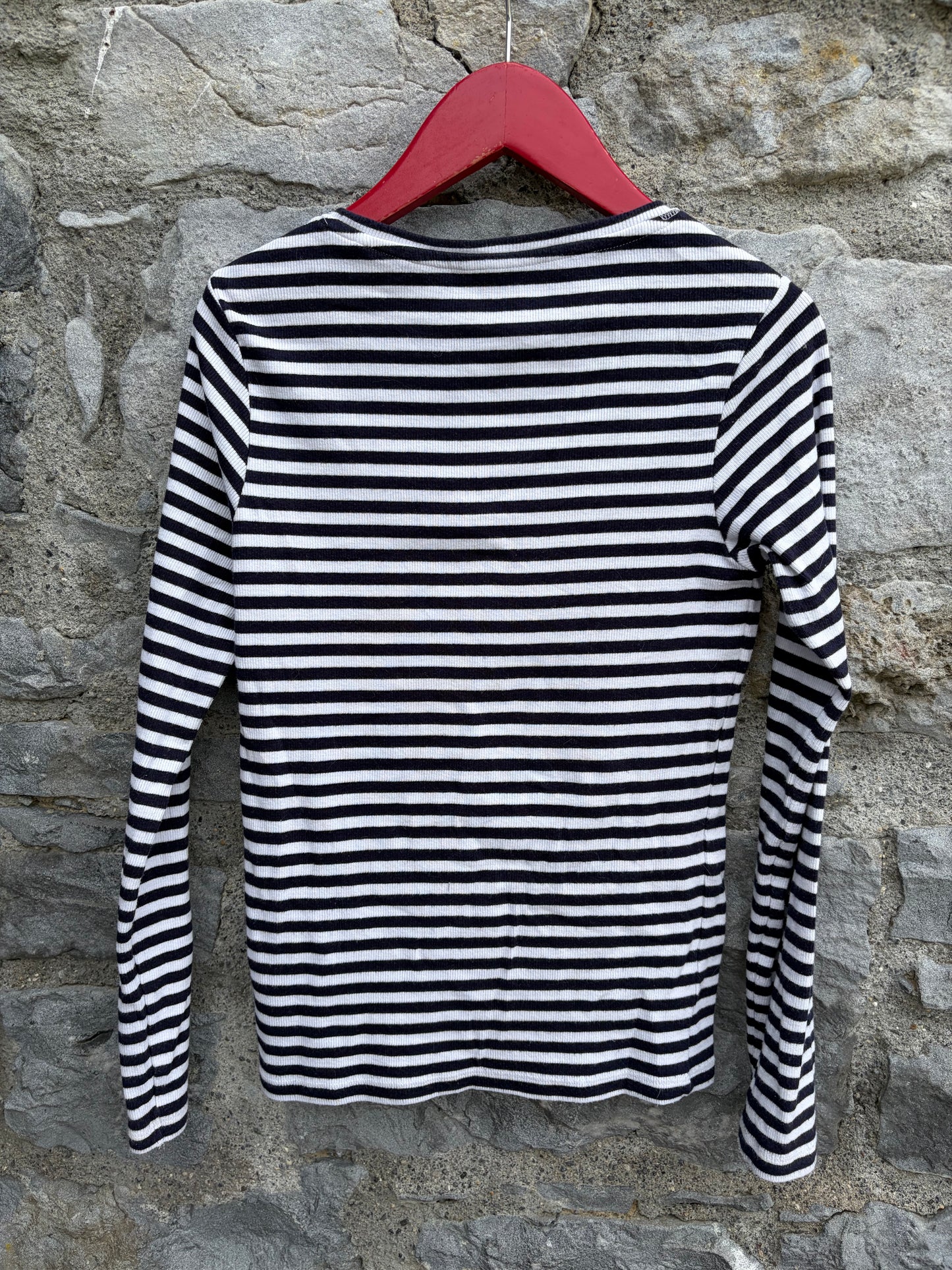 Black&white stripy top 10y (140cm)