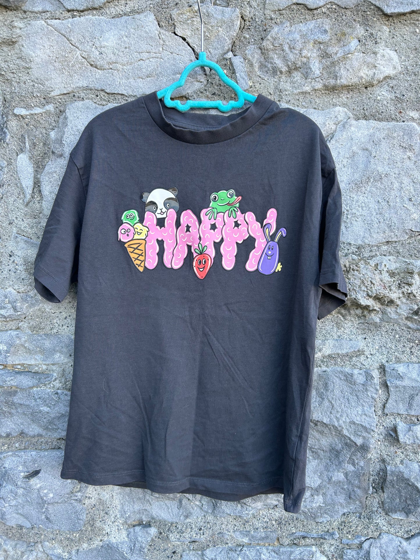 Happy charcoal T-shirt 6y (116cm)