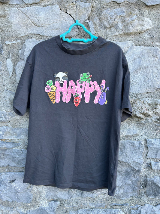 Happy charcoal T-shirt  6y (116cm)