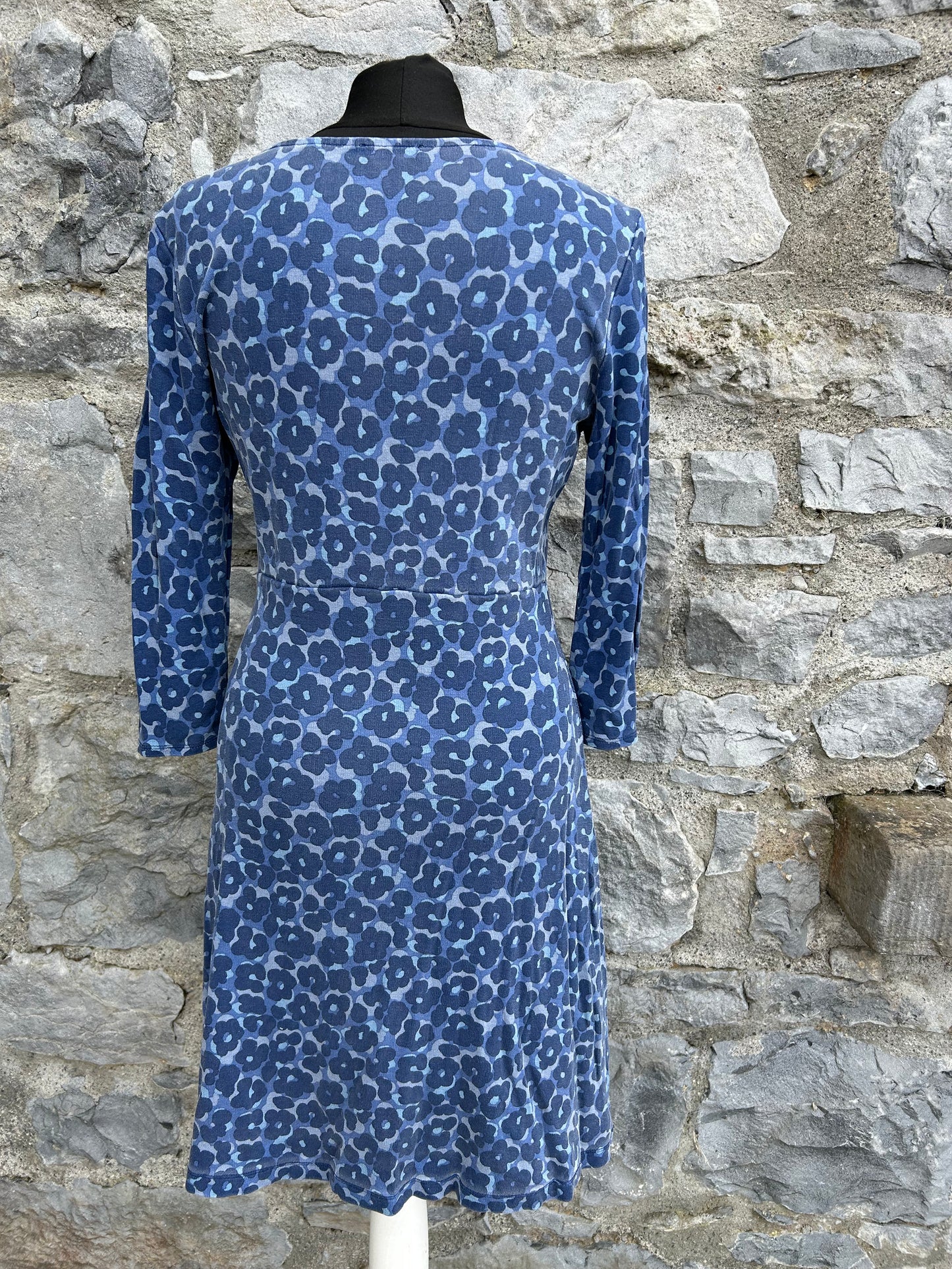 Blue leopard print dress uk 8