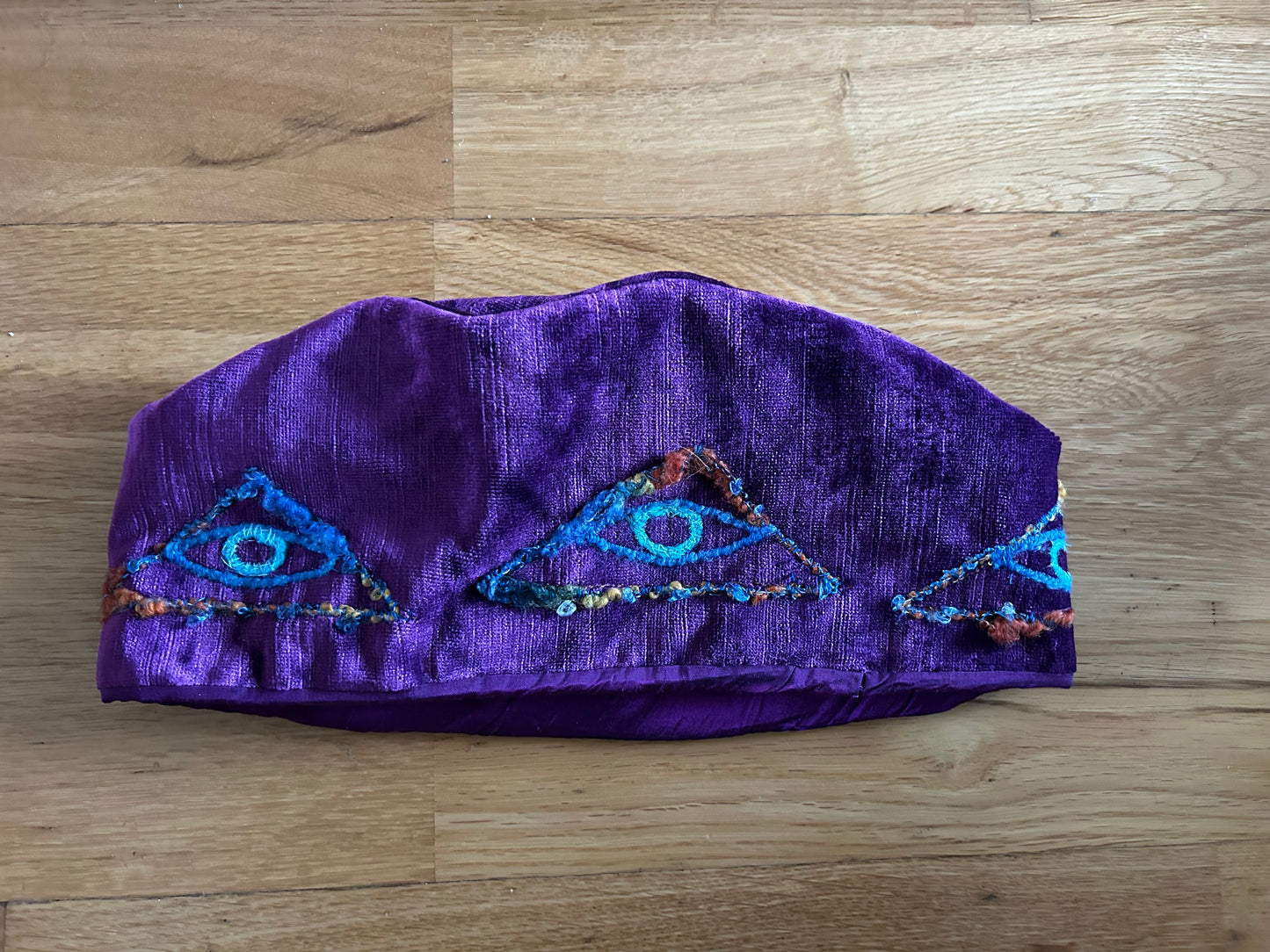 Purple velvet hat