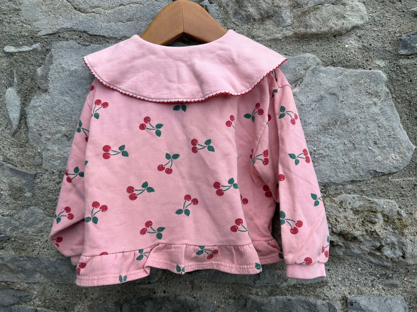 90s pink cherry top 12-18m (80-86cm)