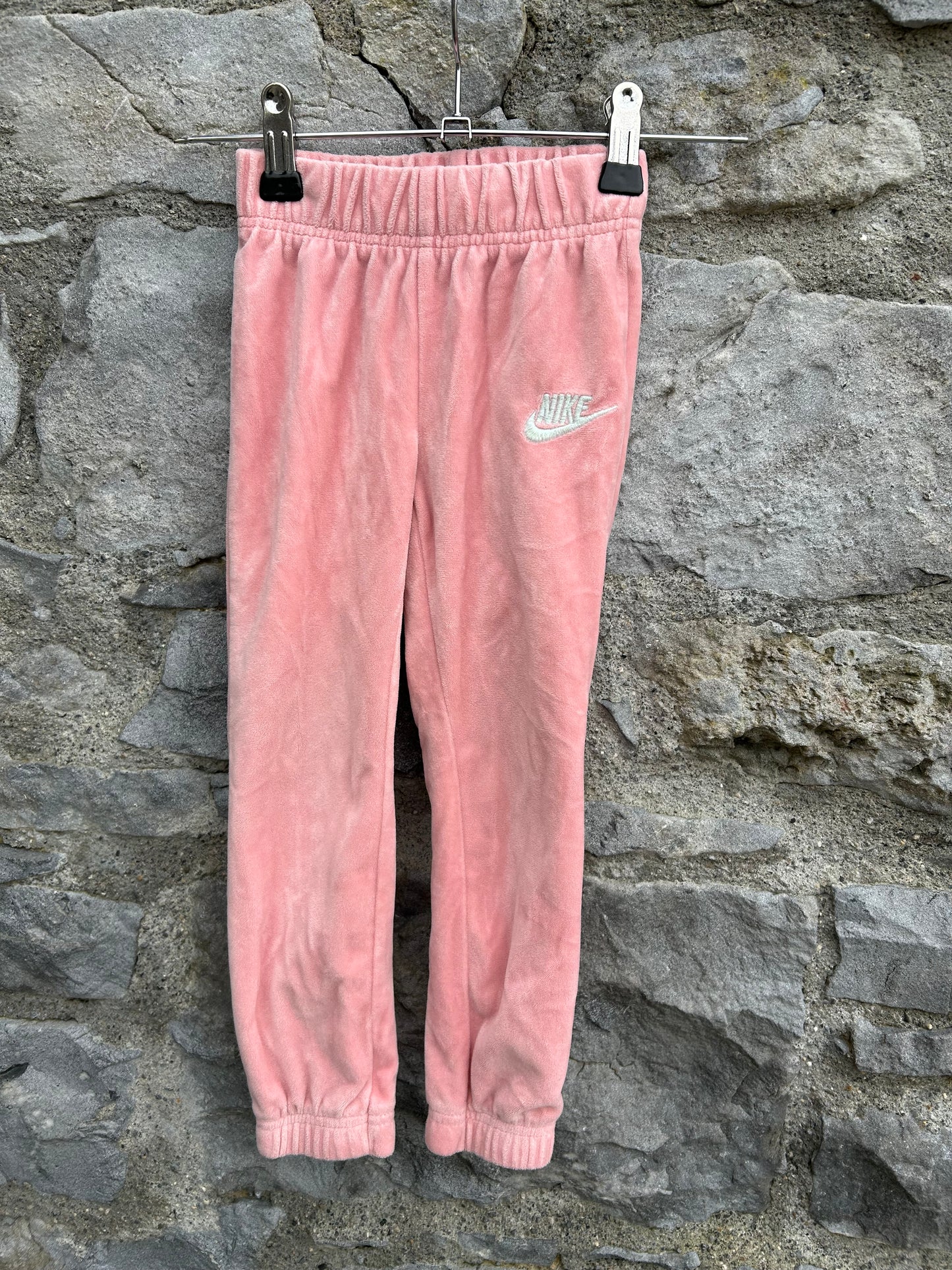 Pink velour pants 3-4y (98-104cm)