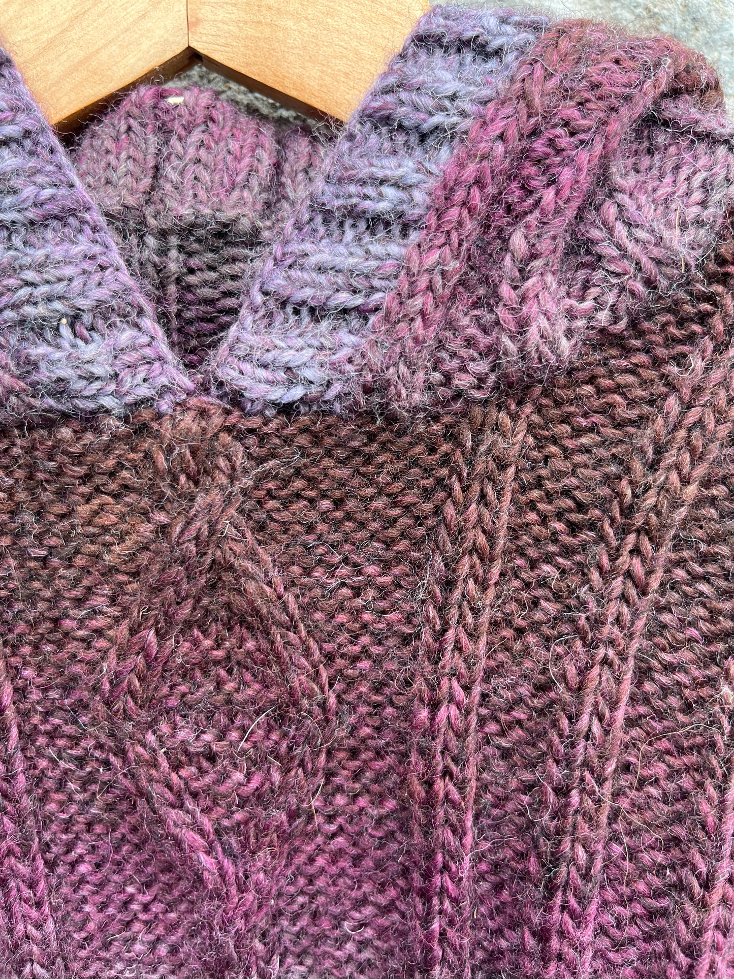 Brown ombré hooded jumper 7-9y (122-134cm)