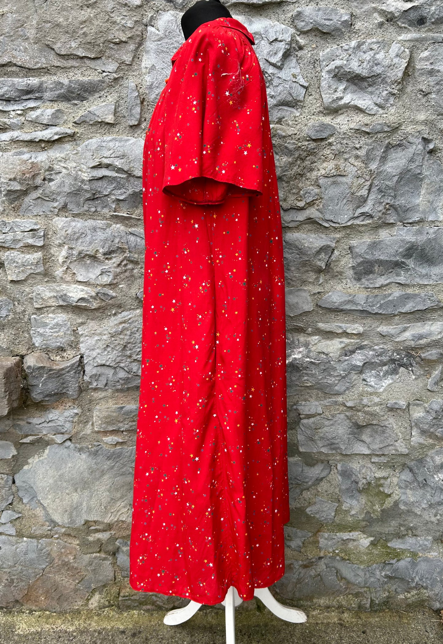 80s tiny stars red dress uk 14