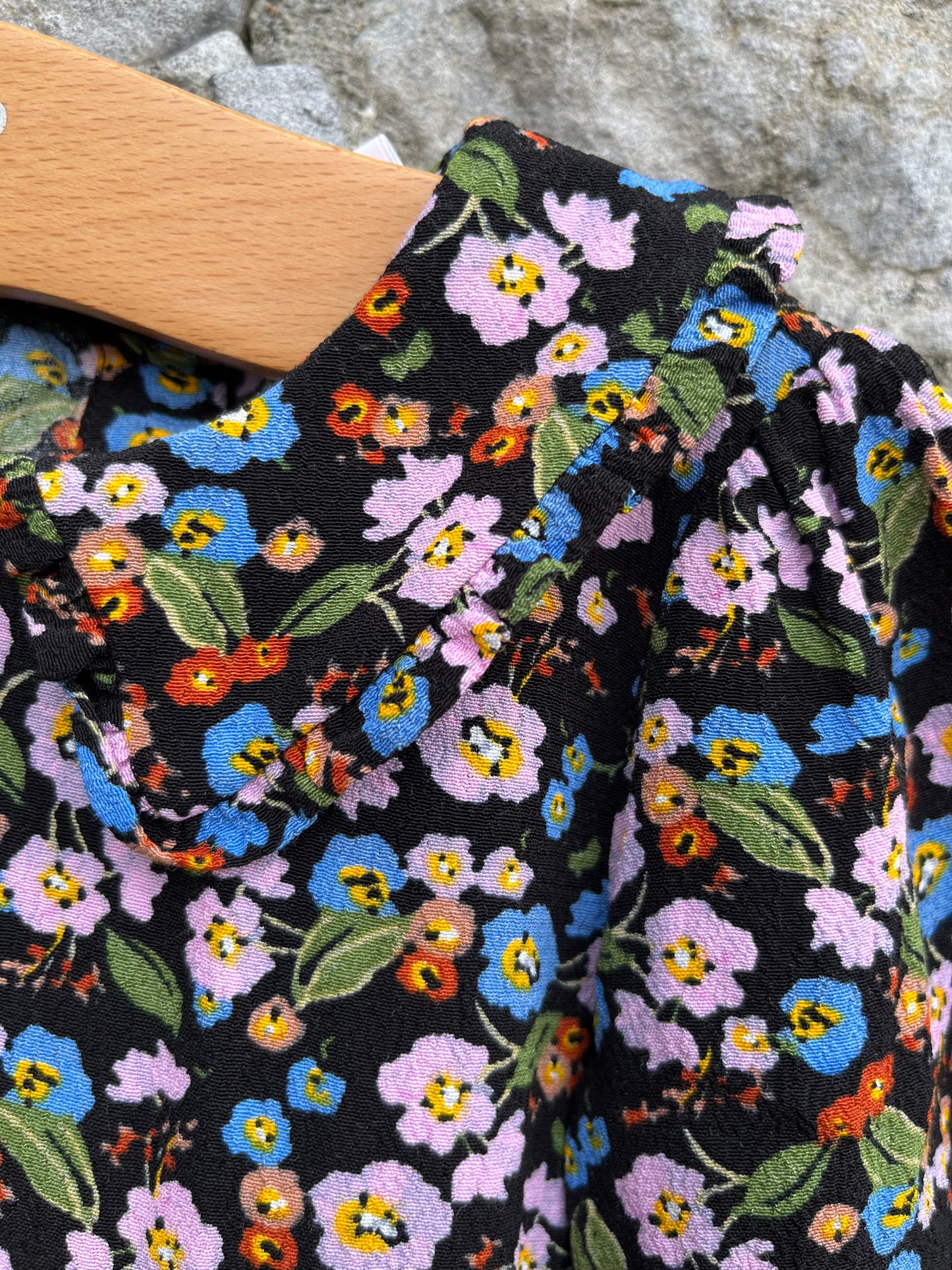 Floral black dress 9-12m (74-80cm)