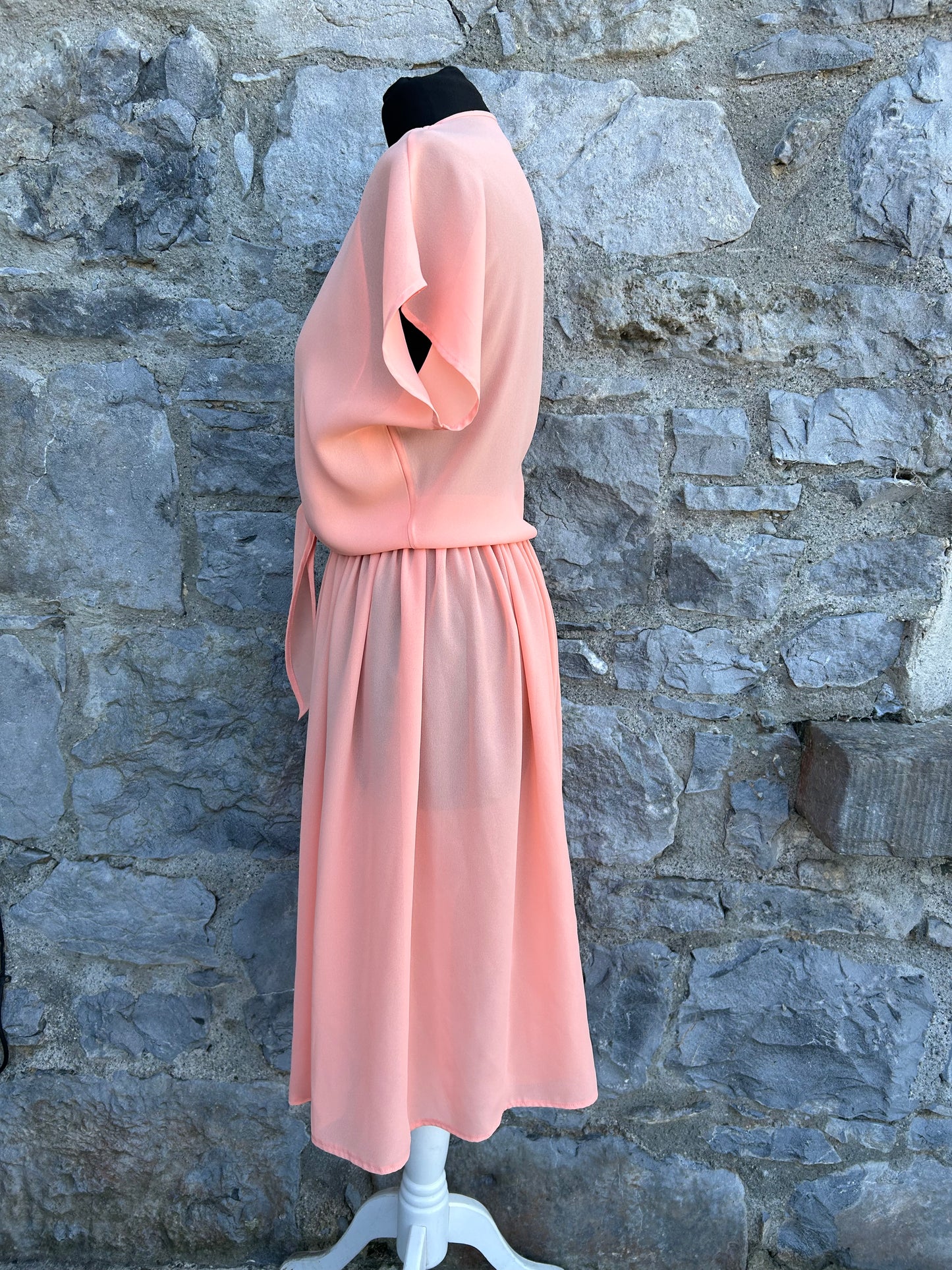 70s peach top&skirt uk 8