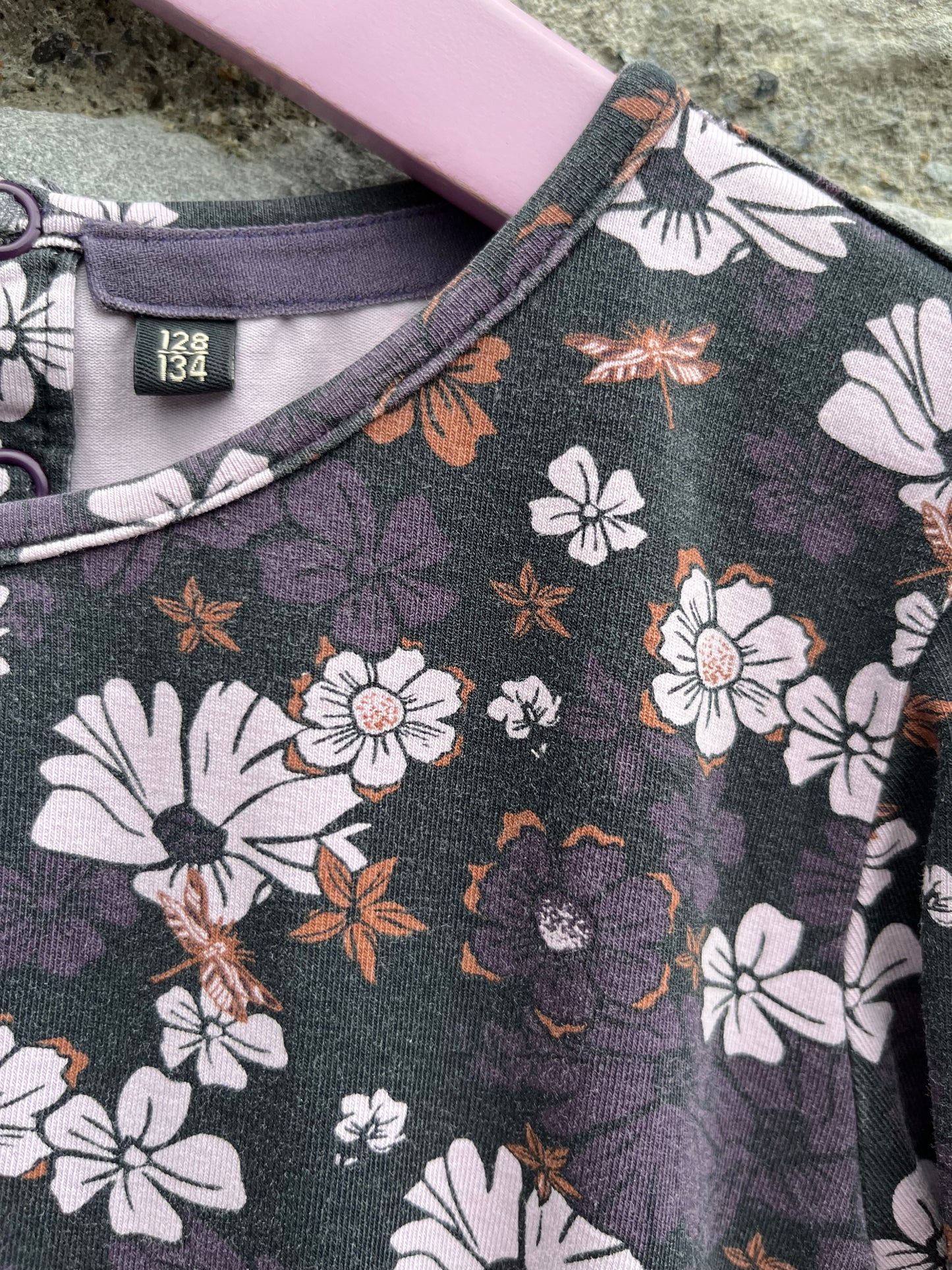 Brown floral dress 8-9y (128-134cm)