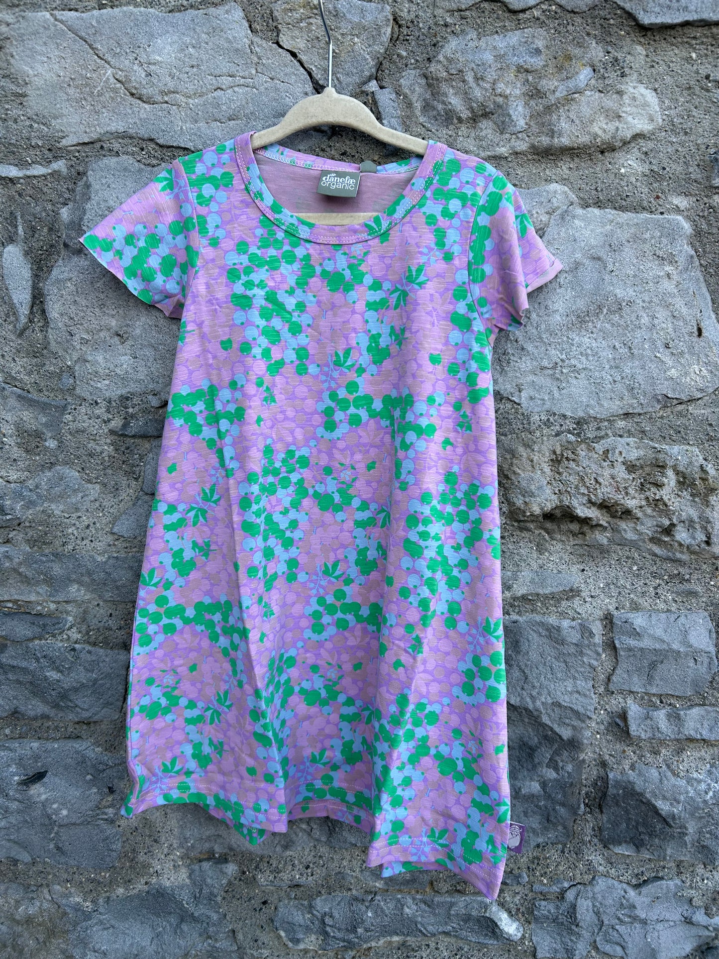 Pink&green berry dress 2-3y (92-98cm)