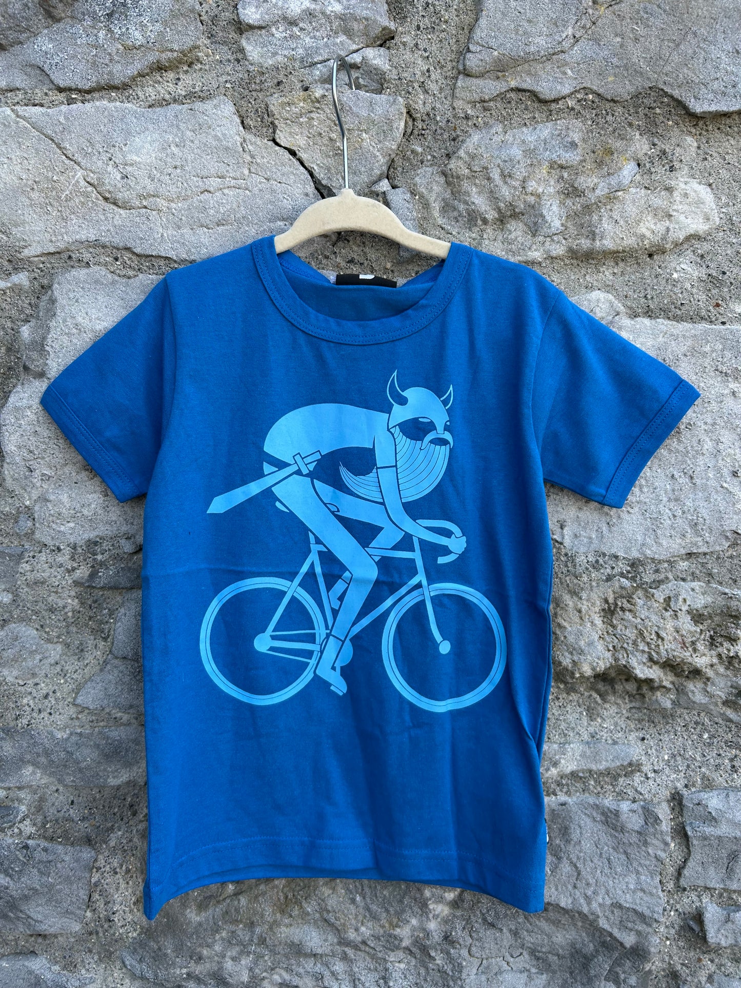 Blue timid biking Viking t-shirt 3-4y (98-104cm)