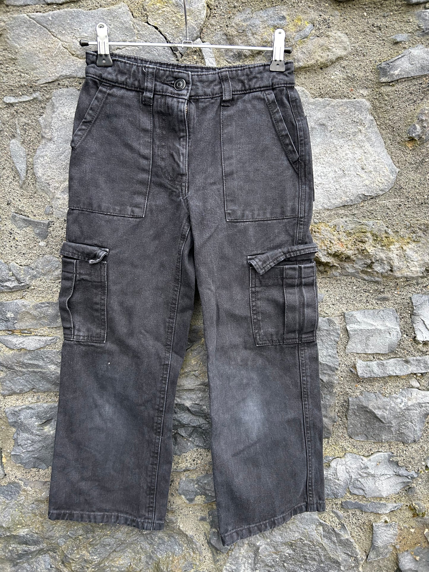 Charcoal cargo jeans 7-8y (122-128cm)