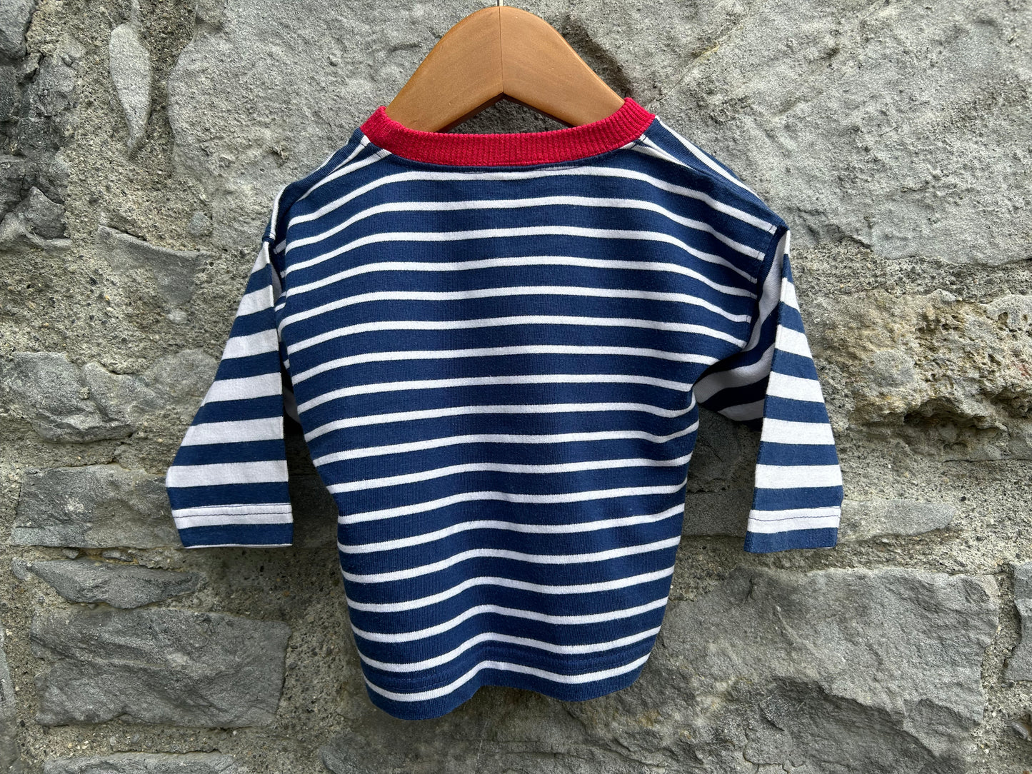 80s plongee marine stripy top 3-6m (62-68cm)