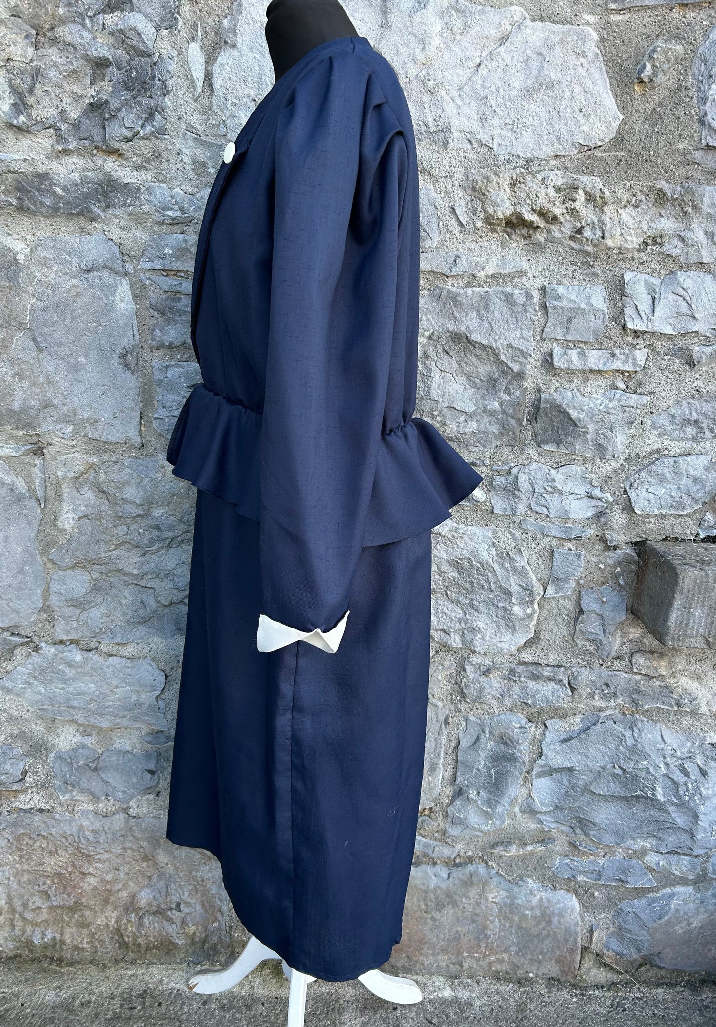 80s navy dress uk 12-14
