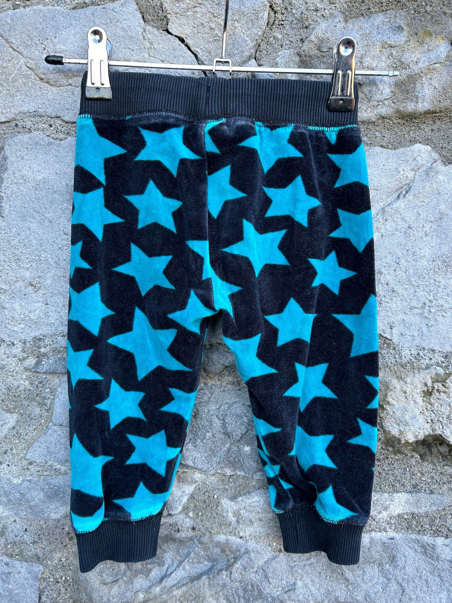 Blue stars velour pants 9-12m (74-80cm)