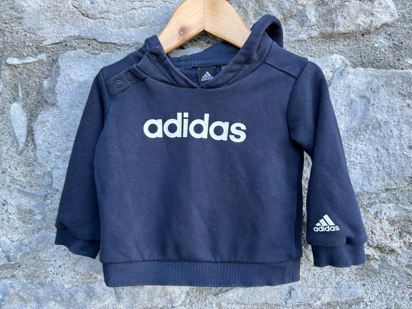 Navy logo hoodie 3-6m (62-68cm)