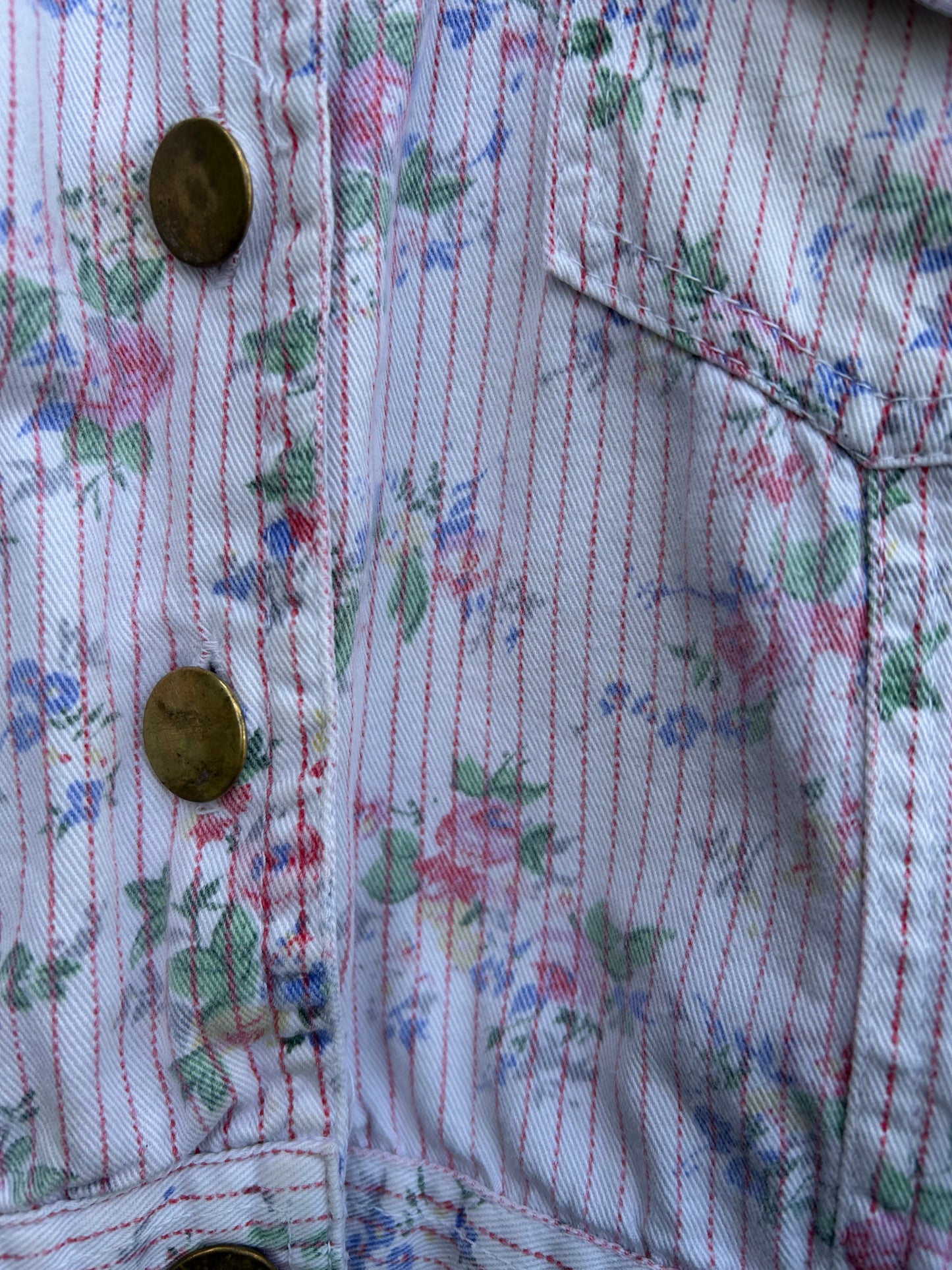 90s floral denim jacket 5-6y (110-116cm)