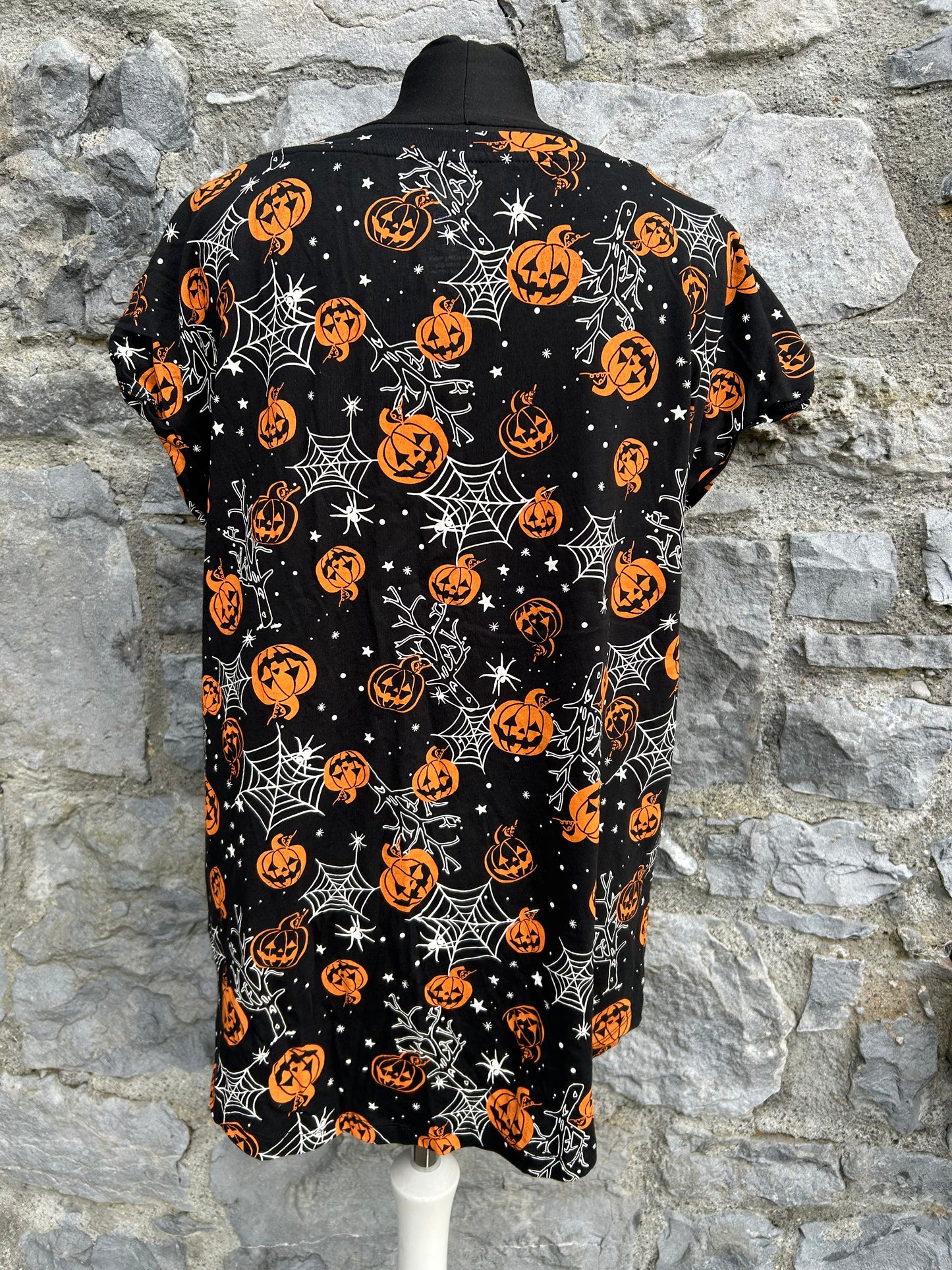 Scary pumpkin black T-shirt uk 14-16