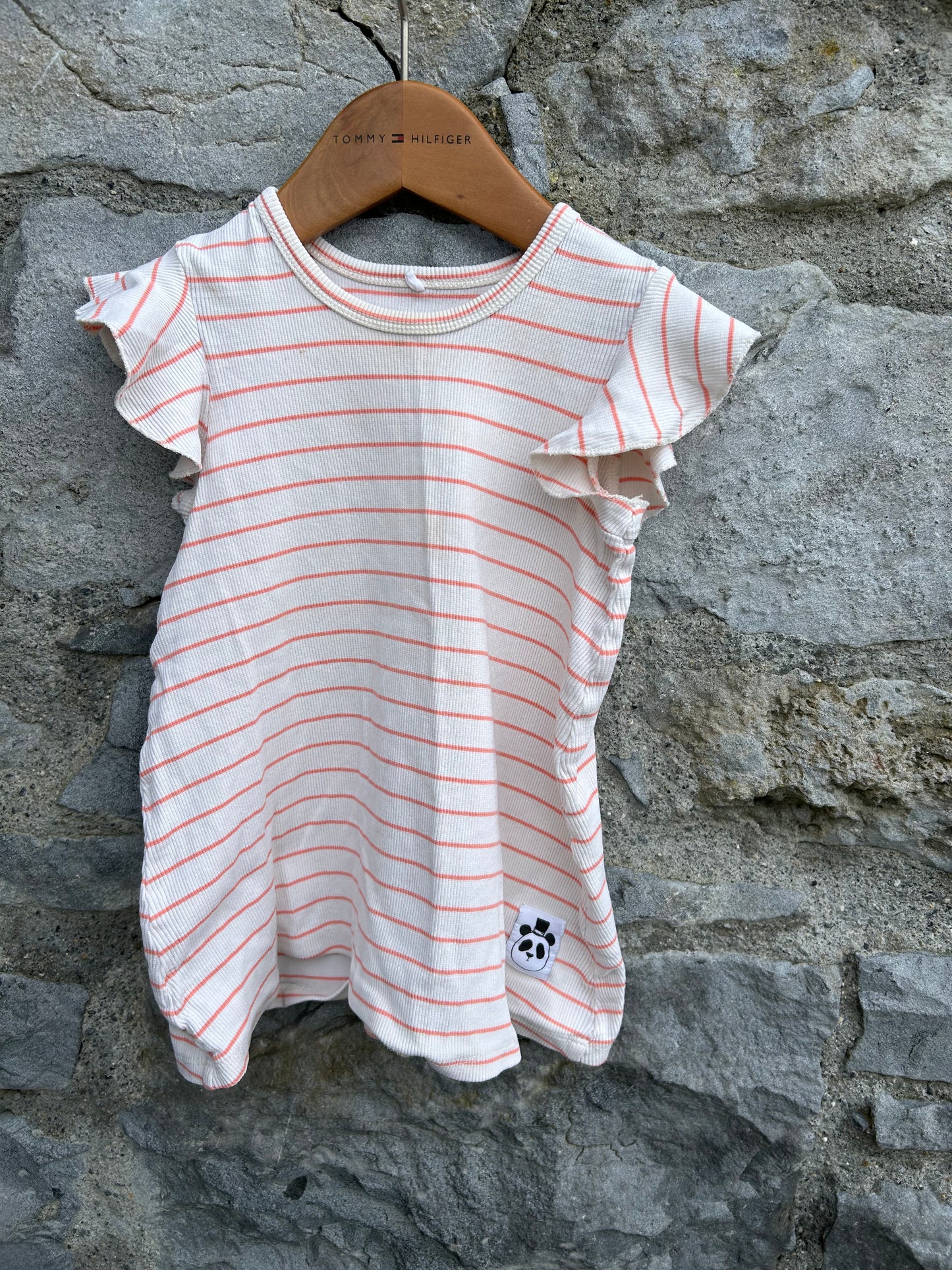 MR Pink stripy tunic 12-18m (80-86cm)