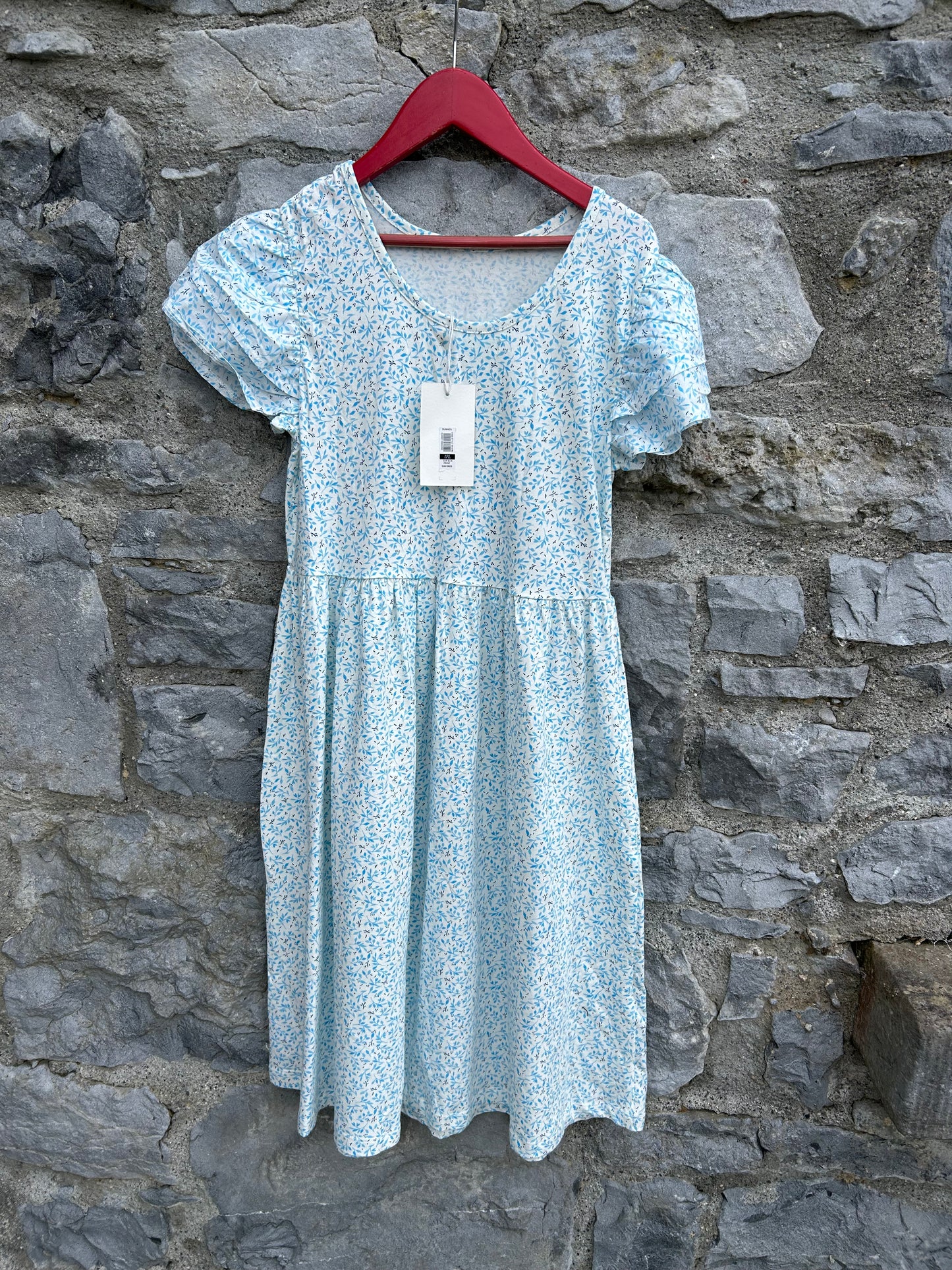 Blue small flowers dress 12-13y (152-158cm)
