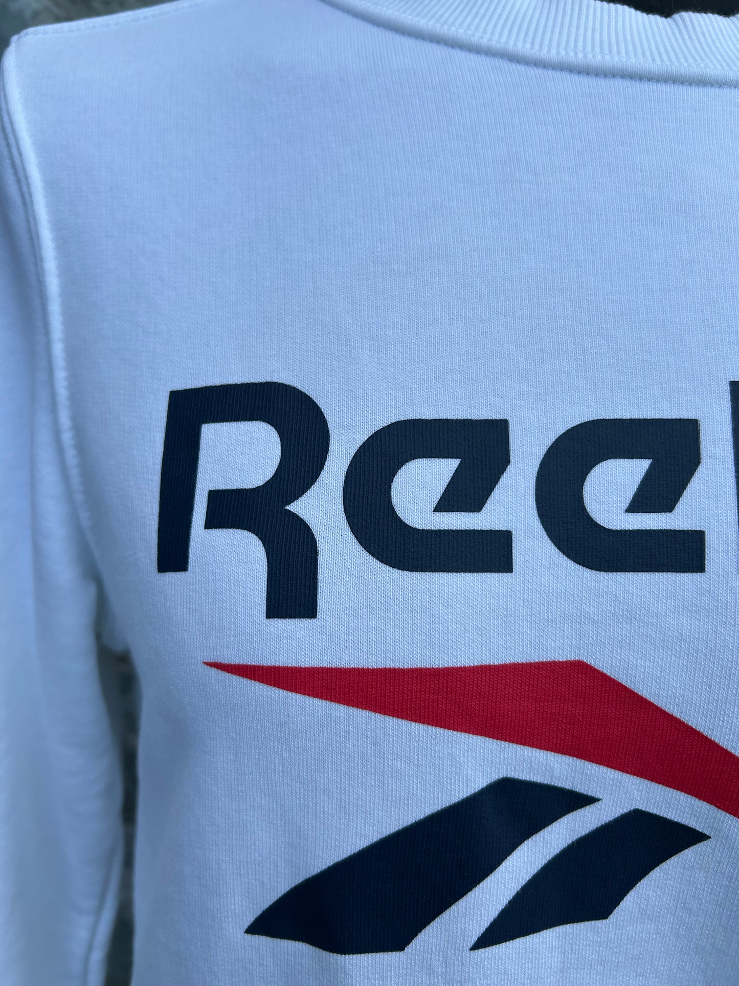 RBK White logo sweatshirt uk 8