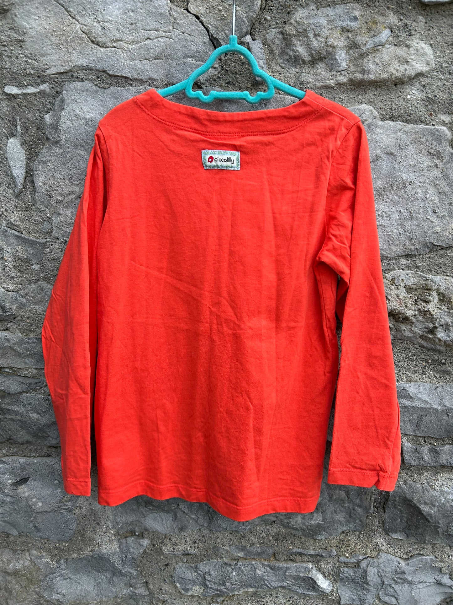 Deep orange top 7-8y (122-128cm)