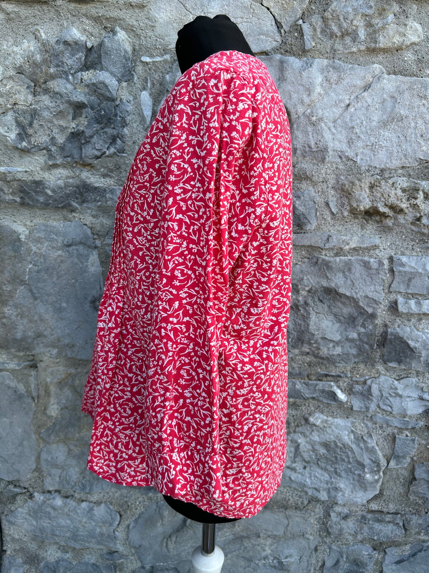 Red flower blouse uk 10