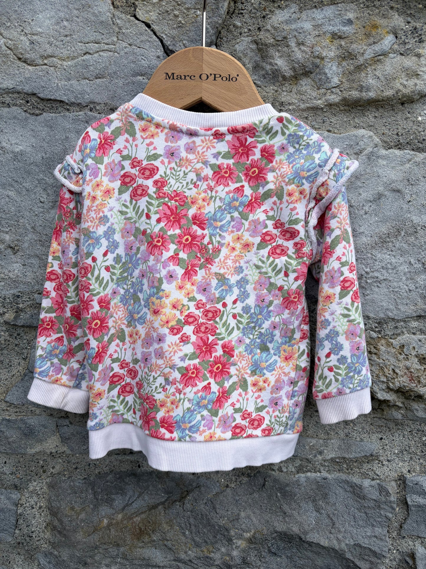 Floral ruffled sweatshirt 9-12m (74-80cm)