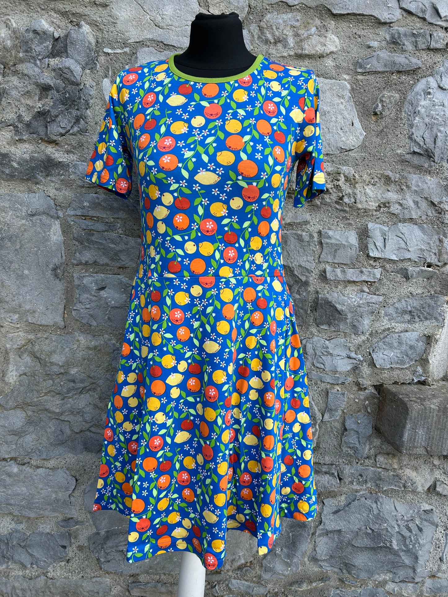 Blue citrus skater dress 12y (152cm)