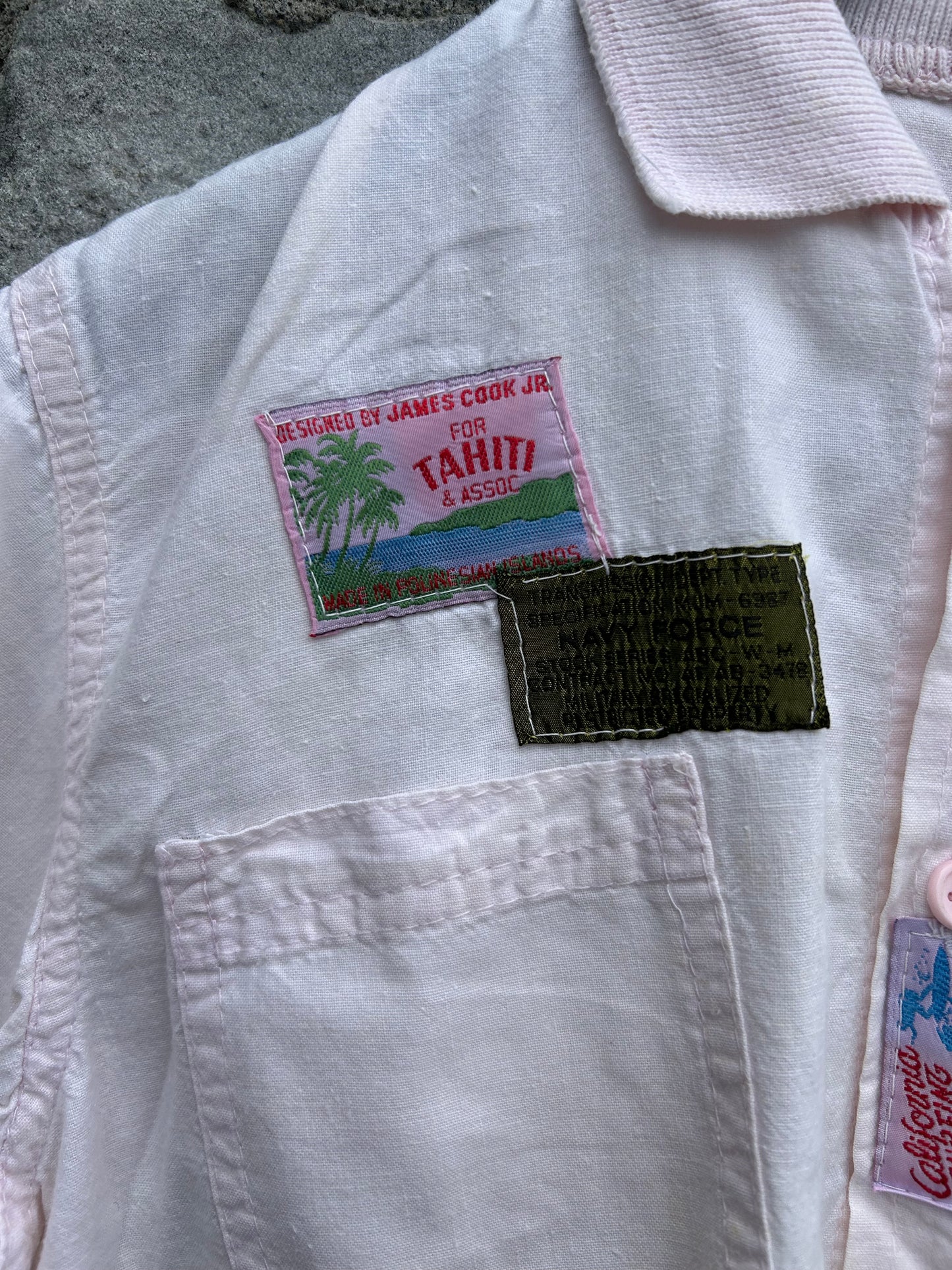 90s Hawaii light pink shirt 8y (128cm)