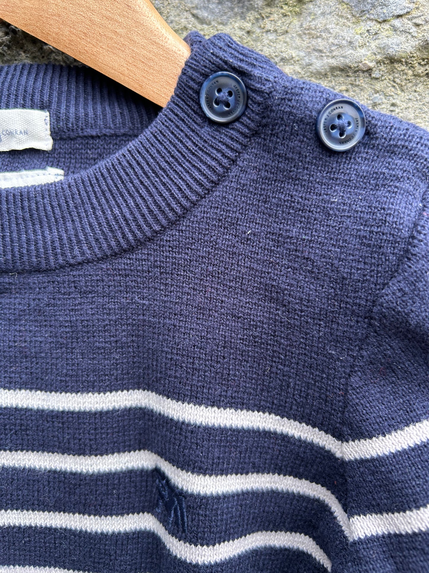 Navy stripy jumper 5y (110cm)