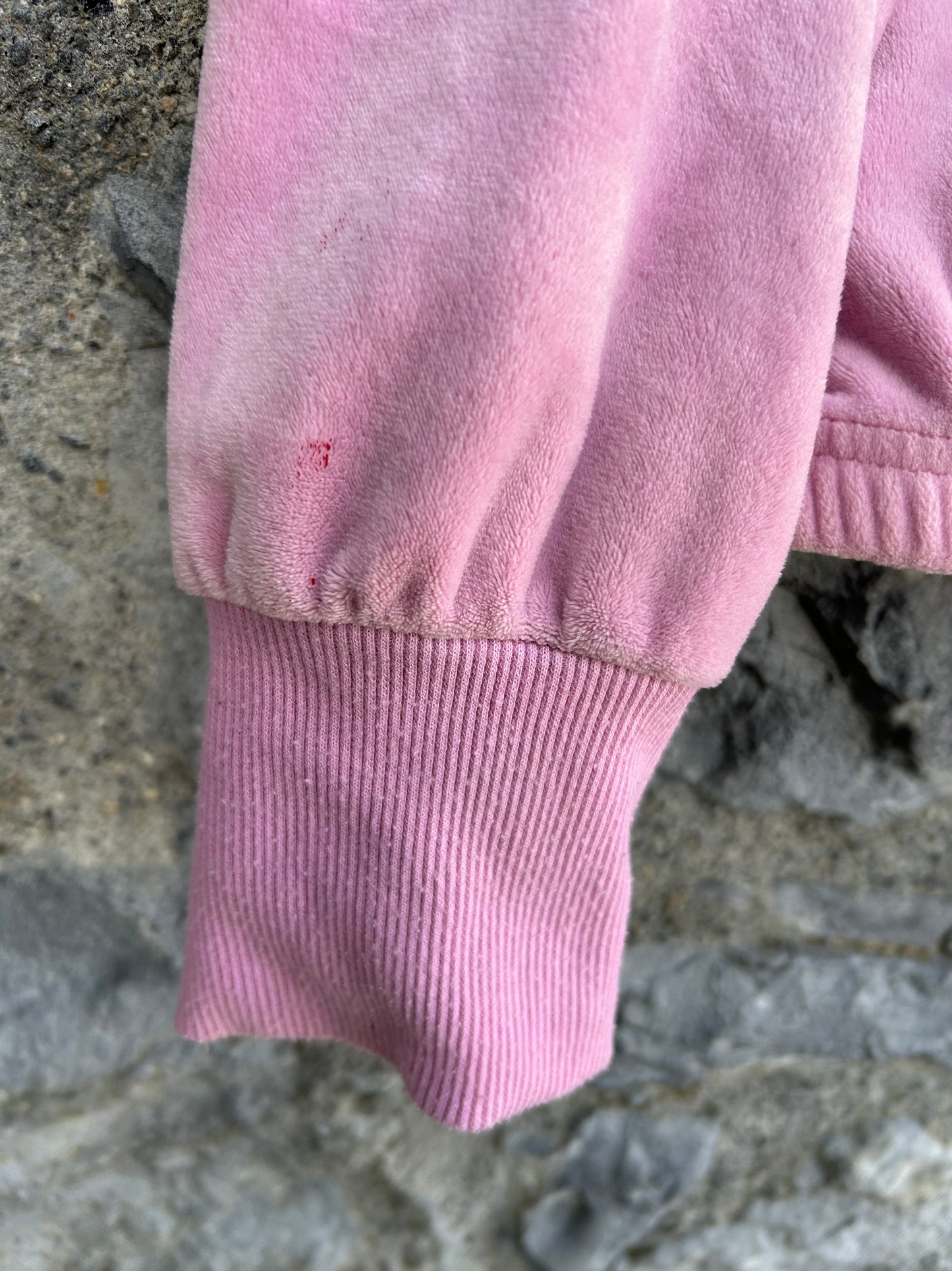 Pink velour sweatshirt 10-11y (140-146cm)