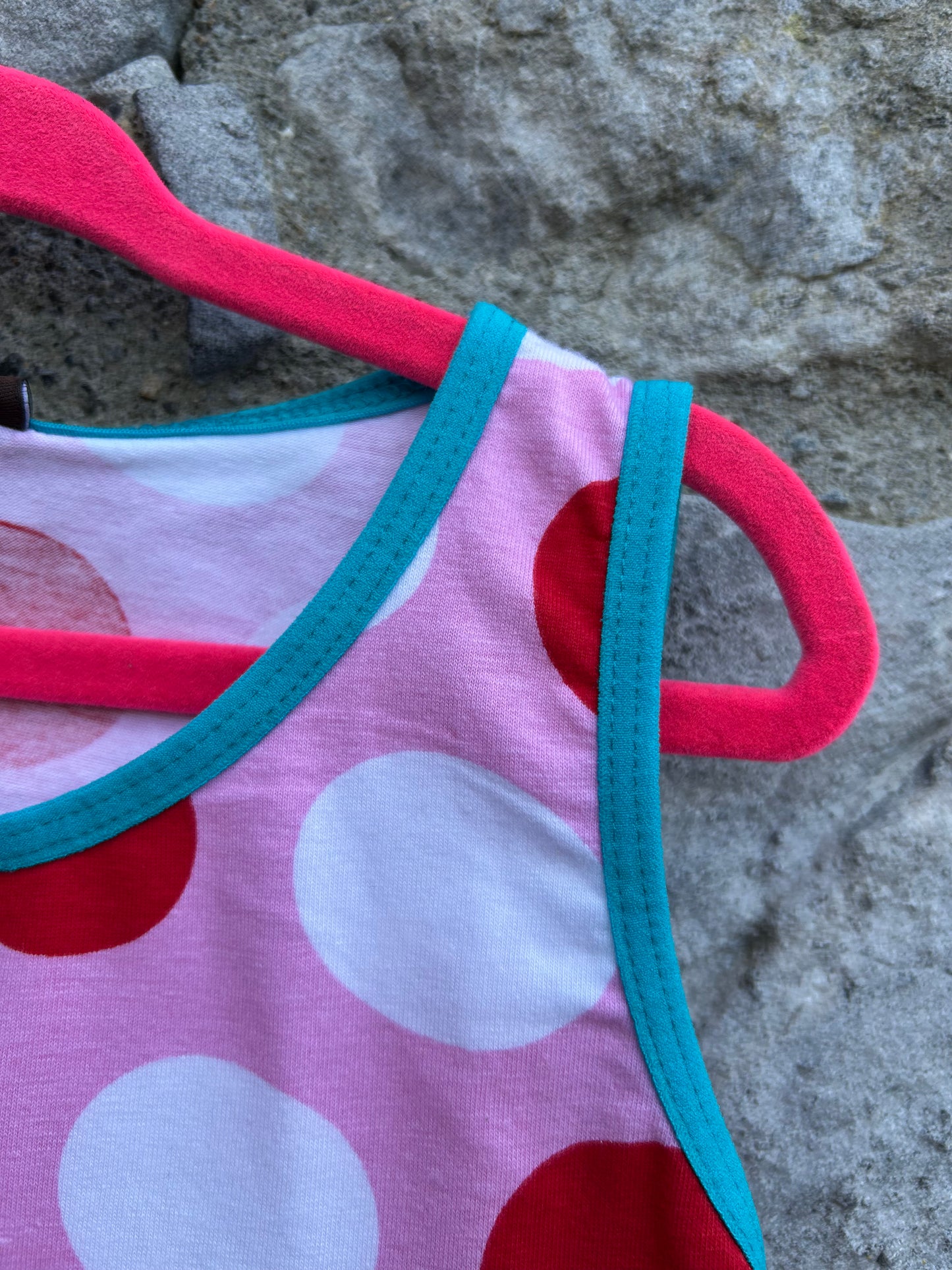 Mega dots pink tank top 5-6y (110-116cm)