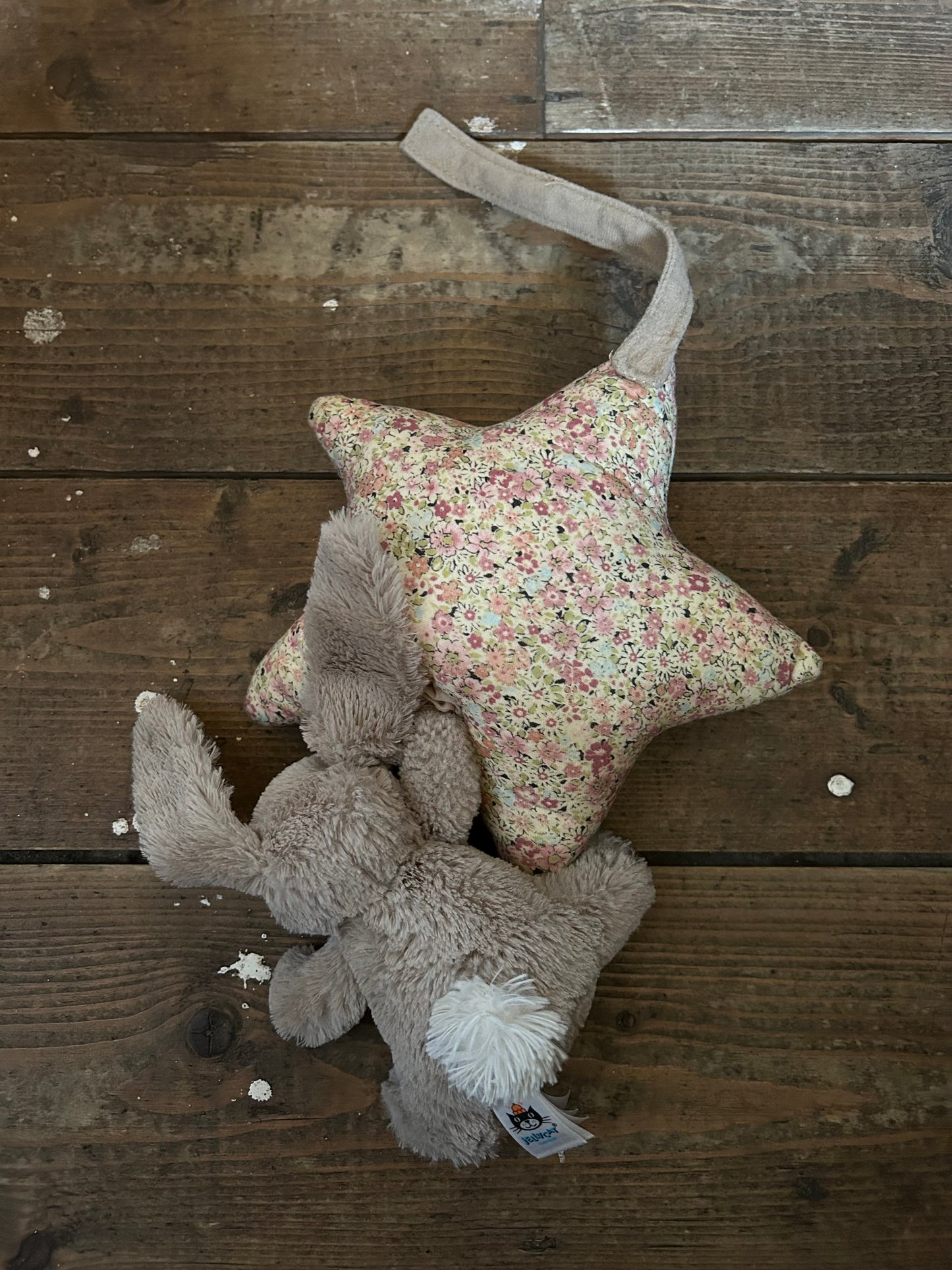 Musical pull bunny soft toy