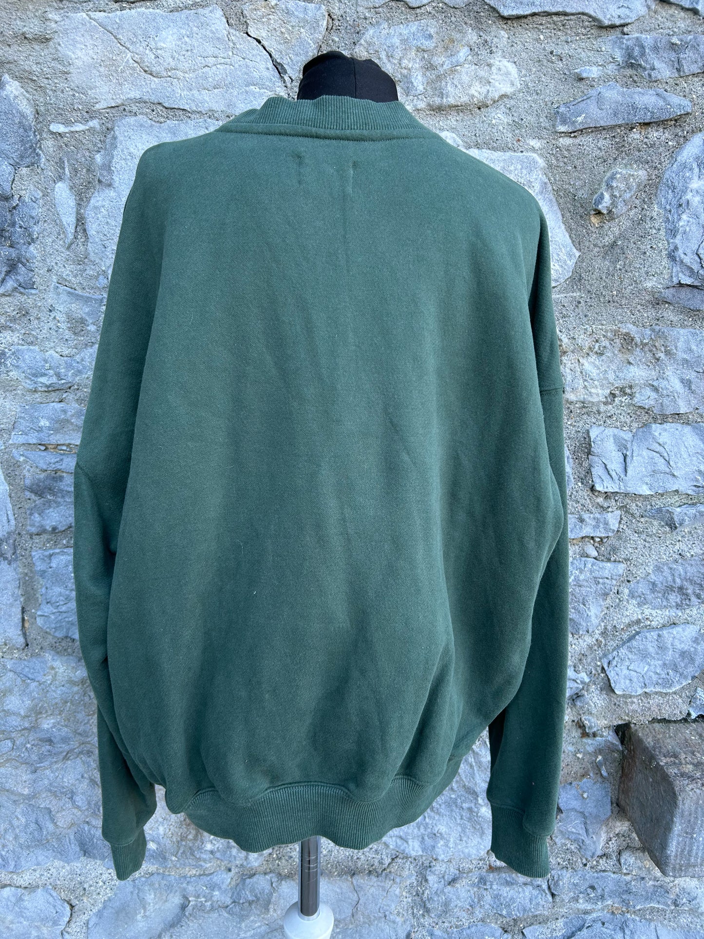 The Oversized Crew in Earth Green Medium