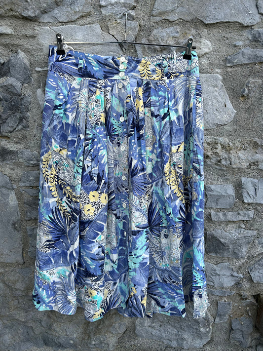 90s blue floral skirt uk 16