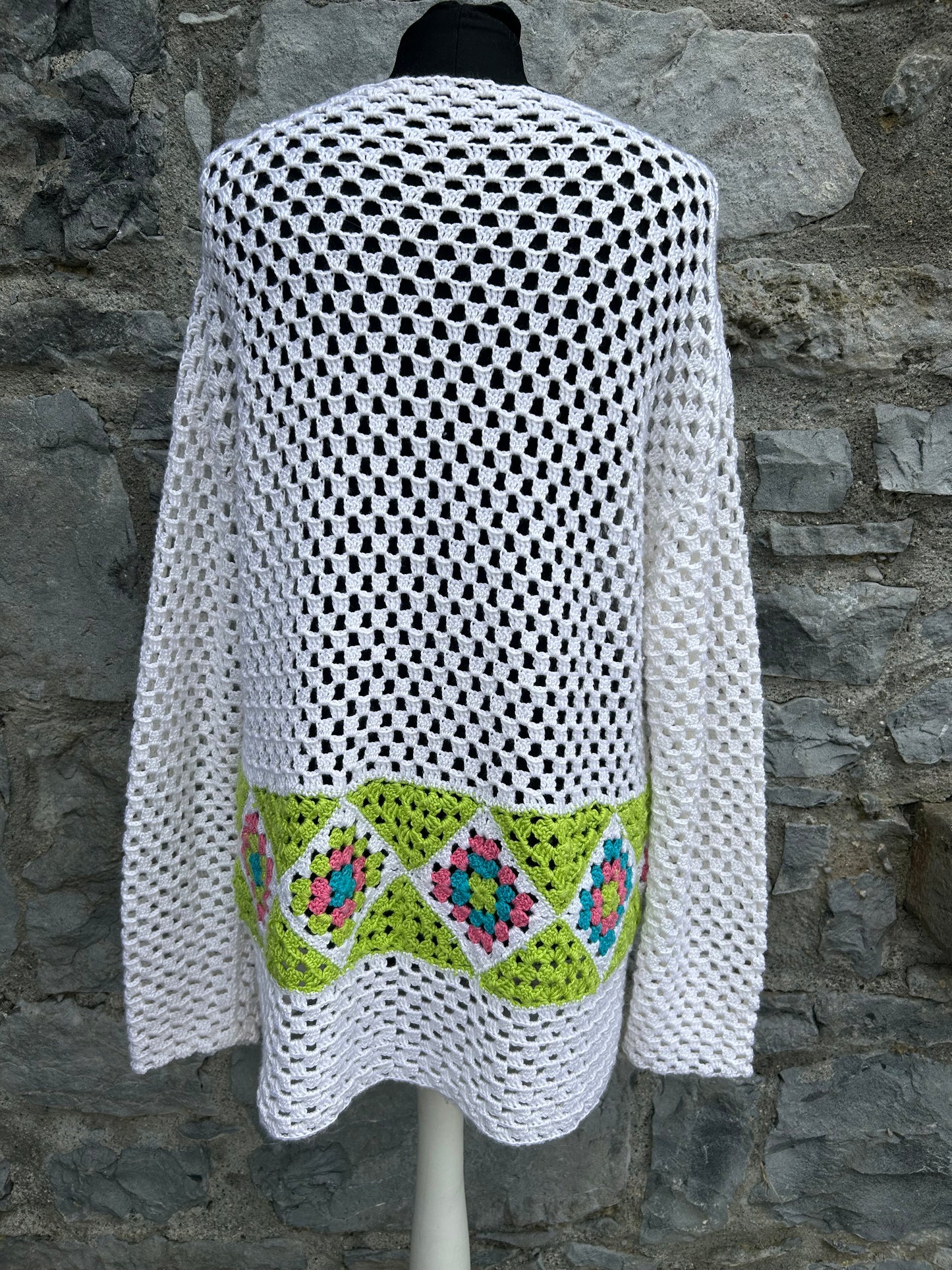 White crochet jumper uk 14-16