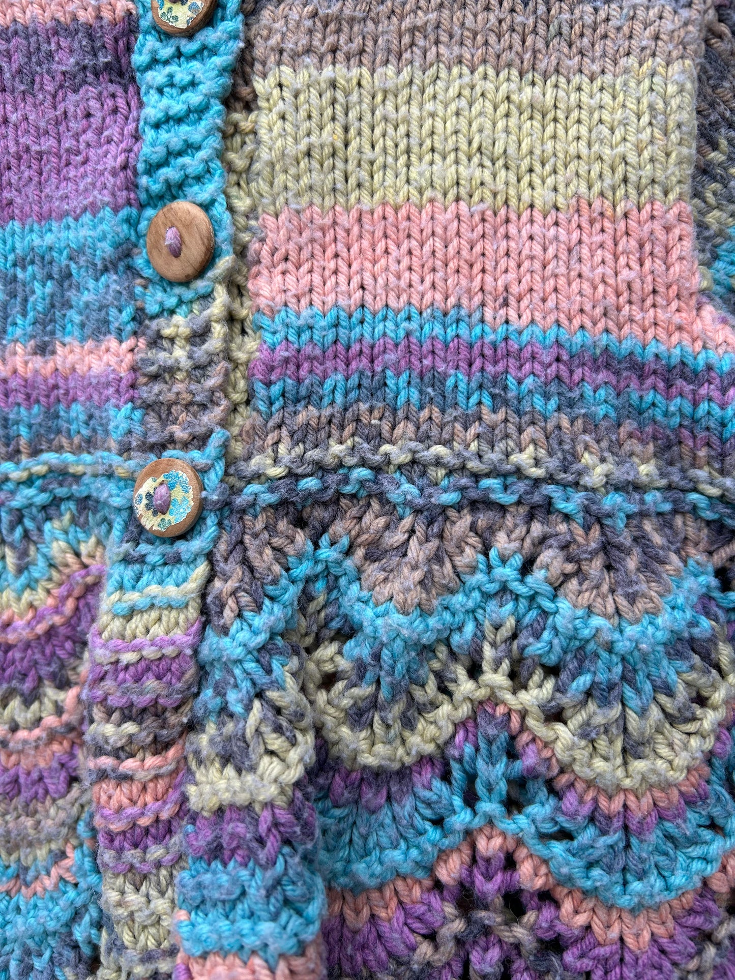 Colourful stripy cardigan 3-6m (62-68cm)