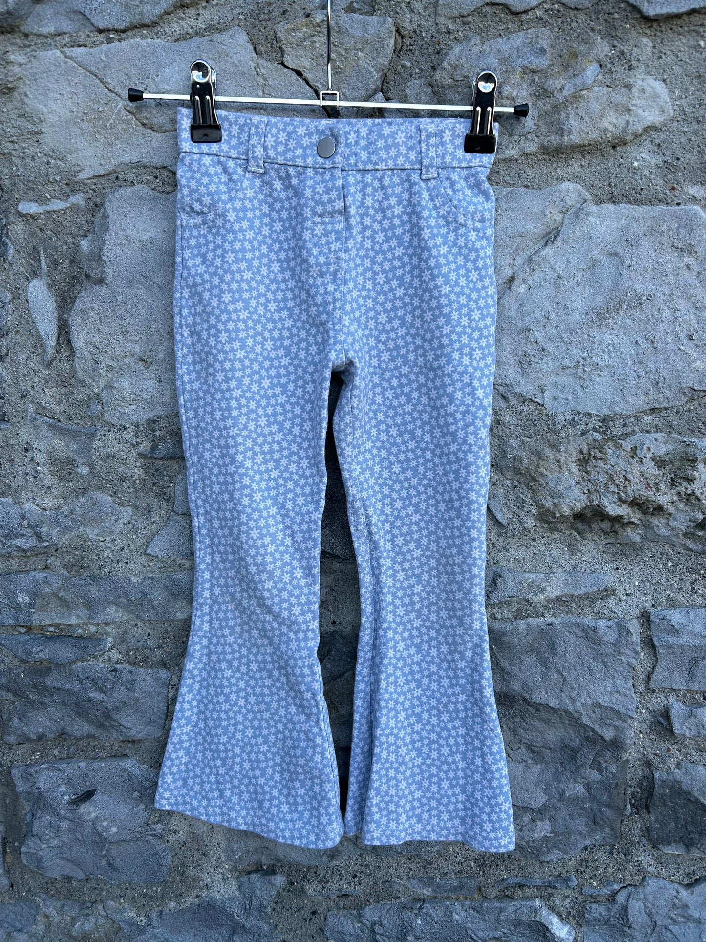 Blue floral flares 4-5y (104-110cm)