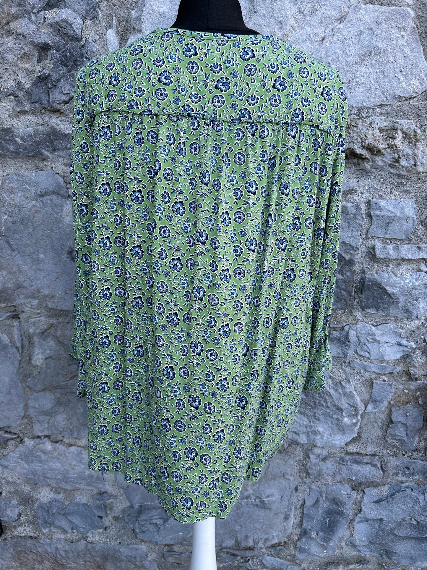 Elsie green floral Blouse uk 16