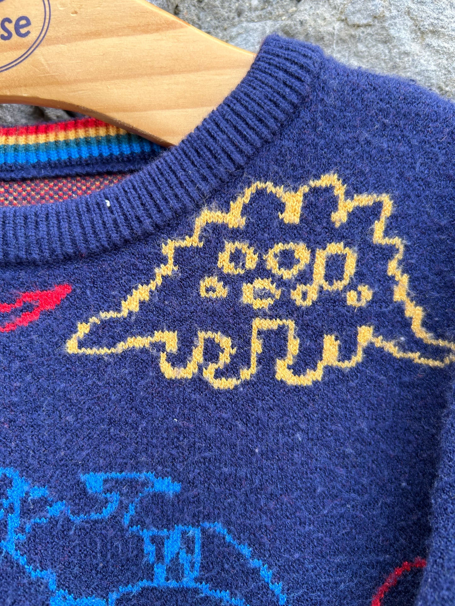 Dinosaurs navy jumper 2-3y (92-98cm)